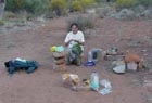 dinner on the larapinta trail